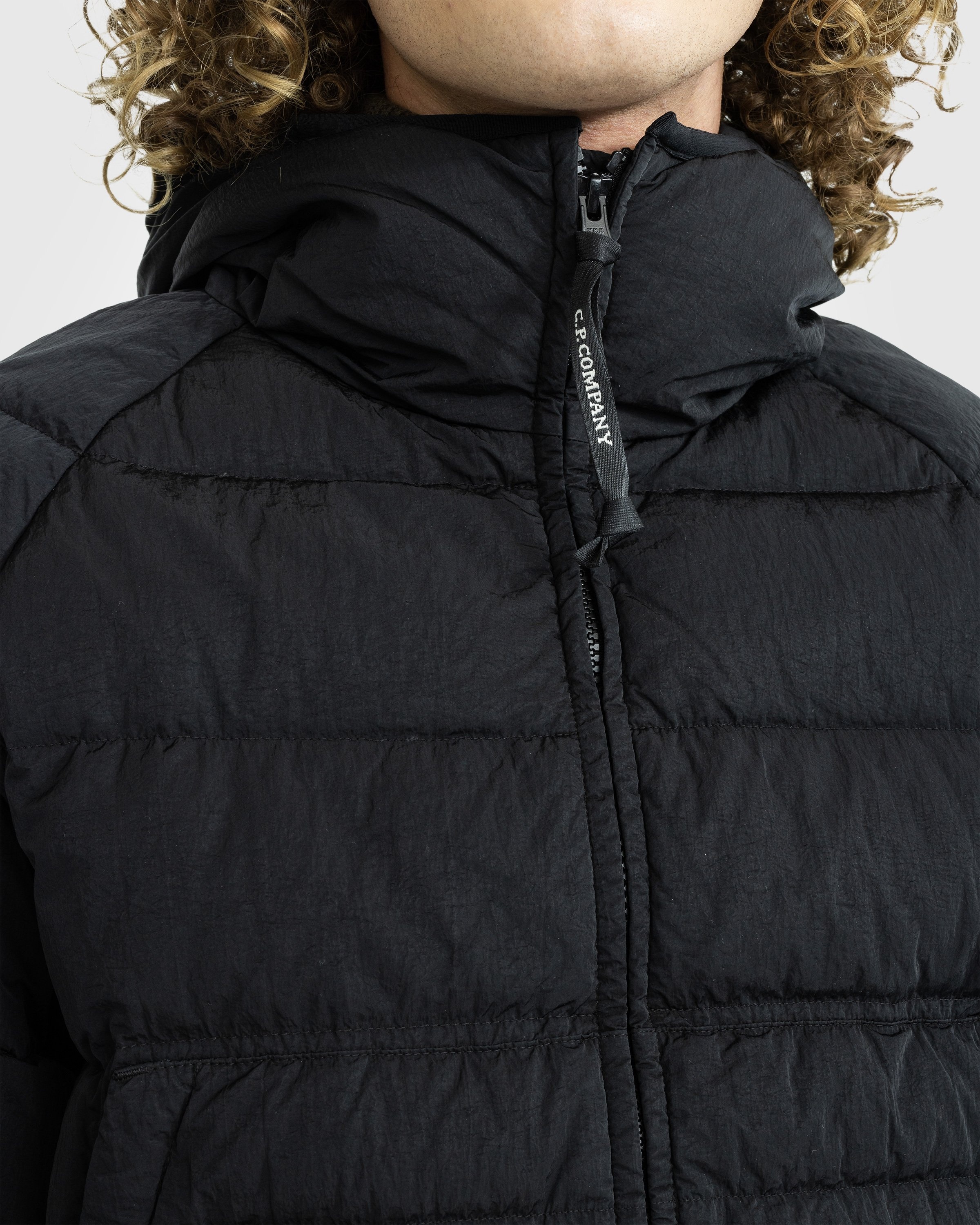 C.P. Company Eco Chrome R Hooded Down Goggle Jacket Black